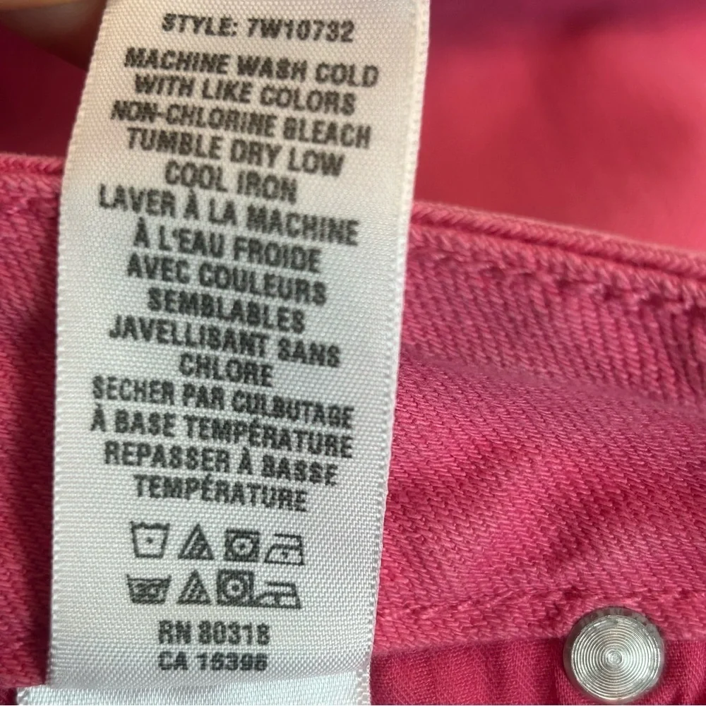 Lucky Brand pink Lola Skinny Mid Rise Slim fit Cropped ankle Jean Sz 28